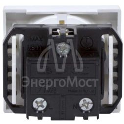 Розетка 1-м СП Viva 2мод. защ. шторки с заземл. бел. DKC 45005