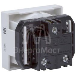 Розетка 1-м СП Viva 2мод. защ. шторки с заземл. бел. DKC 45005