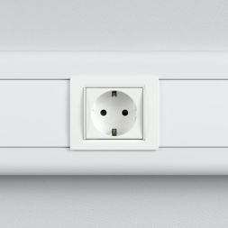 Розетка 1-м СП Viva 2мод. защ. шторки с заземл. бел. DKC 45005