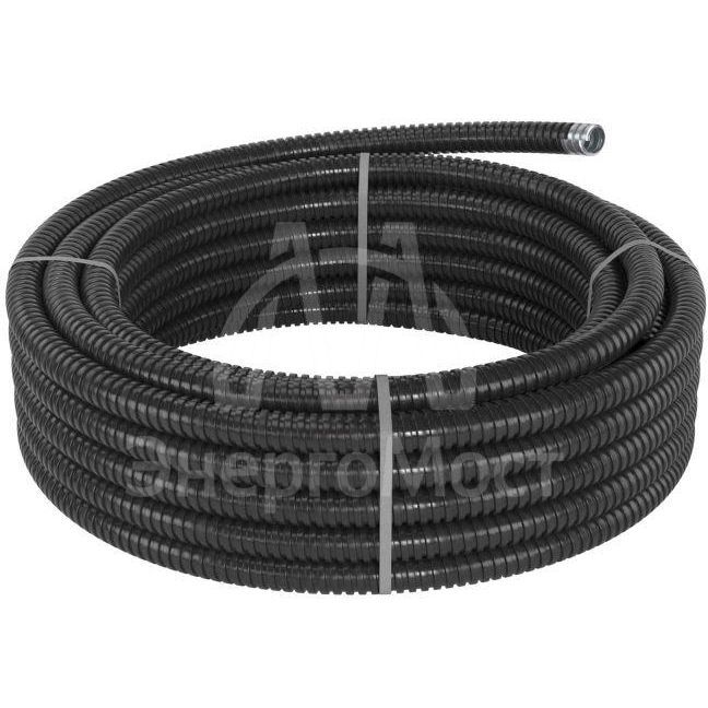 Металлорукав в ПВХ изоляции DN d20мм Dвн.20.5мм Dнар.25.5мм без протяжки черн. (уп.50м) DKC 6071R-020N