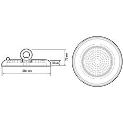 Светильник светодиодный PHB UFO 04 150Вт 5000К 110град. IP65 JazzWay 5045613
