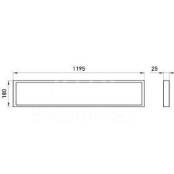 Светильник светодиодный SPO-17-9-4K-40 40Вт 4000К 3600Лм &amp;lt;1% IP40 180х1195х25 с равномерной засветкой матов. Эра Б0061343