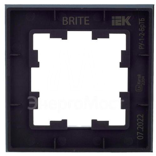 Рамка 1-м BRITE РУ-1-2-БрТБ стекло темн. бронза IEK BR-M12-G-K45