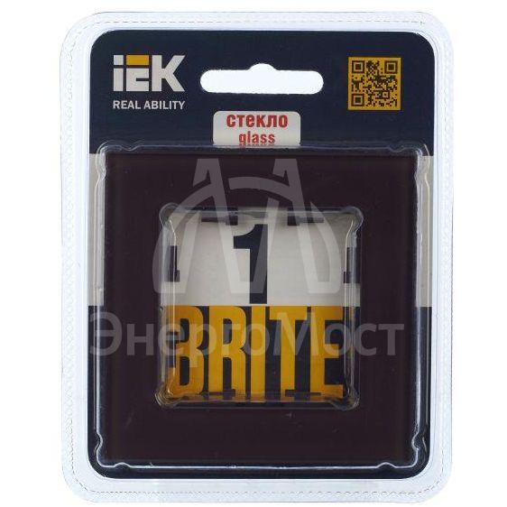 Рамка 1-м BRITE РУ-1-2-БрТБ стекло темн. бронза IEK BR-M12-G-K45