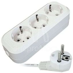 Удлинитель 3х7м с заземл. 10А IP20 Е-303 АБС-пл. ПВС 3х1 UNIVersal 9631979