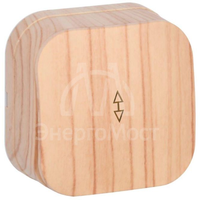 Переключатель проходной 1-кл. ОП GLORY 10А ВСп10-1-0-ХС сосна IEK EVH12-K34-10