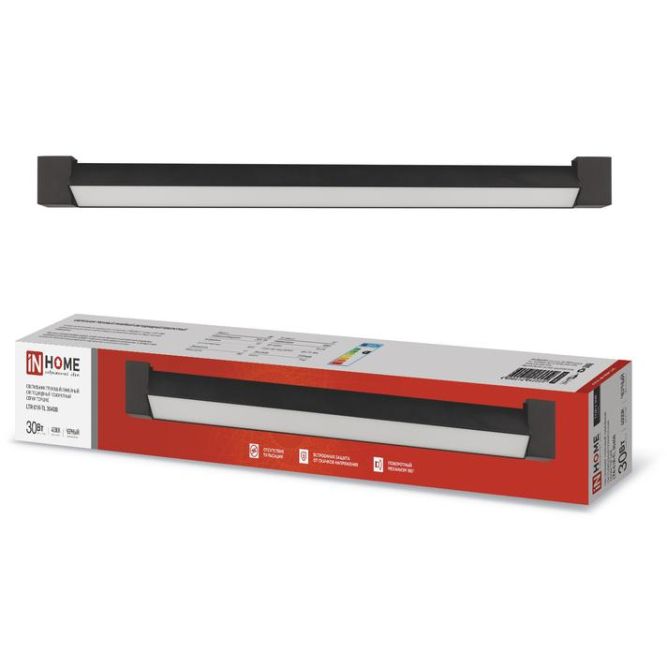 Светильник светодиодный трековый TOP-LINE LTR-01R-TL 30Вт 4000К IP40 3000лм 475мм 120град. линейный поворотн. черн. IN HOME 4690612045559
