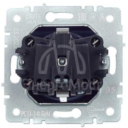 Розетка 1-м СП BRITE РС11-1-0-БрМ 16А с заземл. без защ. шторки маренго IEK BR-R11-16-K35