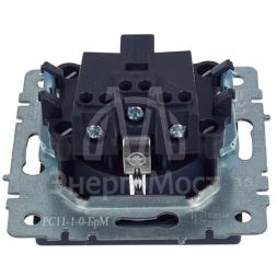 Розетка 1-м СП BRITE РС11-1-0-БрМ 16А с заземл. без защ. шторки маренго IEK BR-R11-16-K35