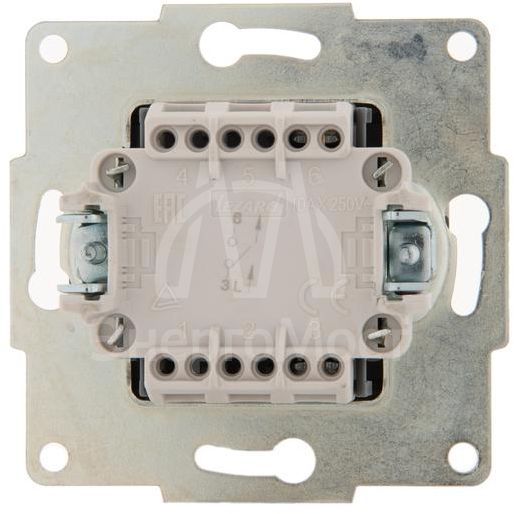 Механизм выключателя 1-кл. 1п СП Karina 10А IP20 жемчуж./бел. перламутр LEZARD 707-3088-100