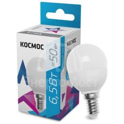 Лампа светодиодная GL45 6.5Вт 220В E14 4500К Космос LkecLED6.5wGL45E1445