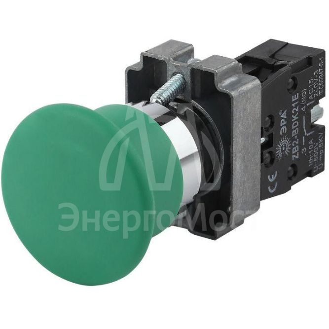 Кнопка LAY5-BC31 &amp;quot;Грибок&amp;quot; 1з BBG70-BC-K06E зел. ЭРА Б0045641