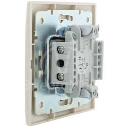 Выключатель 2-кл. СП Мира 10А IP20 со вставкой крем. LEZARD 701-0303-101