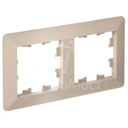 Рамка 2-м AtlasDesign Air песочн./дым. бел. SE ATN221202