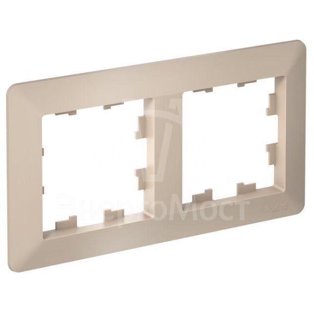 Рамка 2-м AtlasDesign Air песочн./дым. бел. SE ATN221202