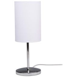 Светильник настольный JH3-01-wh E14 IP20 110х110х310мм метал.; ткань; PVC-пластик бел. JazzWay 5062344