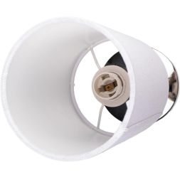 Светильник настольный JH3-01-wh E14 IP20 110х110х310мм метал.; ткань; PVC-пластик бел. JazzWay 5062344