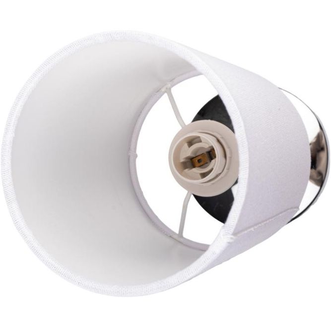 Светильник настольный JH3-01-wh E14 IP20 110х110х310мм метал.; ткань; PVC-пластик бел. JazzWay 5062344