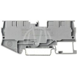 Клемма проходная зажим push-in 4 точки подключения 4кв.мм сер. DKC VPR-4-QUATTRO-GY