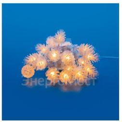 Гирлянда LED &amp;quot;Шишки&amp;quot; ULD-S0500-050/DTA WARM WHITE IP20 PINE CONES 5м 50 диодов тепл. бел. свет провод прозр. Uniel UL-00007192