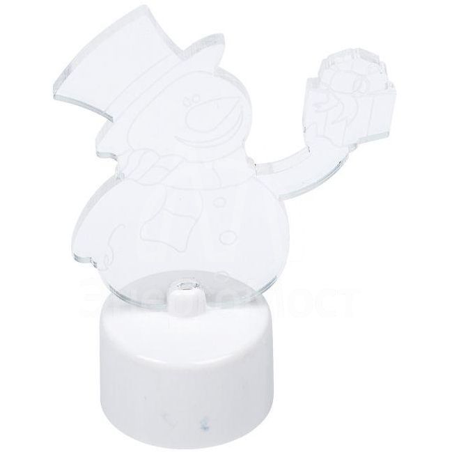 Фигура светодиодная &amp;quot;Снеговик с подарком 2D&amp;quot; на подставке RGB Neon-Night 501-054