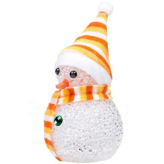 Фигура светодиод. EVA &amp;quot;Снеговик&amp;quot; (батарейки 3хAG13 в компл.) 1LED 10см RGB 1Вт 4.5В IP20 NEON-NIGHT 513-019