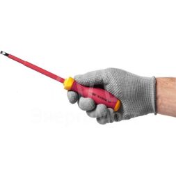 Отвертка диэлектрическая шлицевая SL5.5х125 K3 1000В ARMA2L 3 IEK A2L3-SC30-K3-SL-55-125