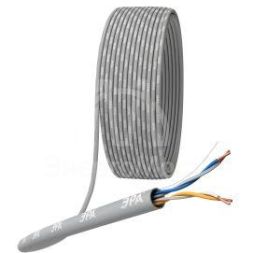 Кабель витая пара U/UTP кат.5E 2х2х24AWG solid CU PVC сер. (м) Эра Б0044428