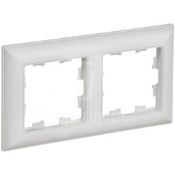Рамка 2-м BRITE РУ-2-БрАБ арктич. бел./бел. IEK BR-M22-12-K91