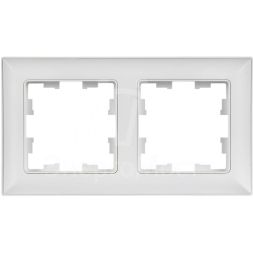 Рамка 2-м BRITE РУ-2-БрАБ арктич. бел./бел. IEK BR-M22-12-K91