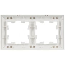 Рамка 2-м BRITE РУ-2-БрАБ арктич. бел./бел. IEK BR-M22-12-K91