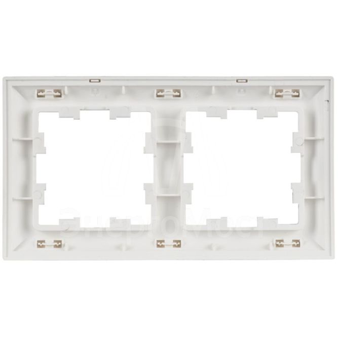 Рамка 2-м BRITE РУ-2-БрАБ арктич. бел./бел. IEK BR-M22-12-K91