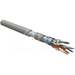 Кабель витая пара F/UTP кат.5E 4х2х24AWG solid LSZH FUTP4-C5E-S24-IN-LSZH-GY-305 сер. (уп.305м) Hyperline 45788