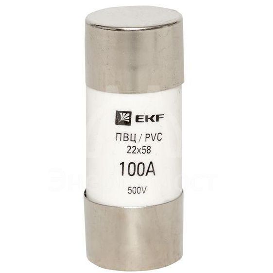 Вставка плавкая цилиндрическая ПВЦ 22х58 100А EKF pvc-22x58-100
