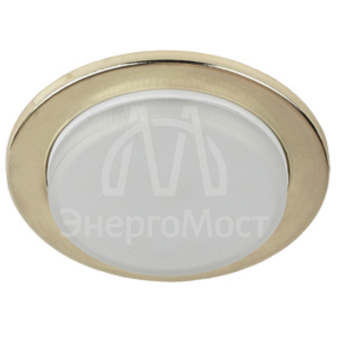 Светильник KL70 GD /1 под лампу Gx53 тонкий 220В 13Вт зол. Эра Б0048954