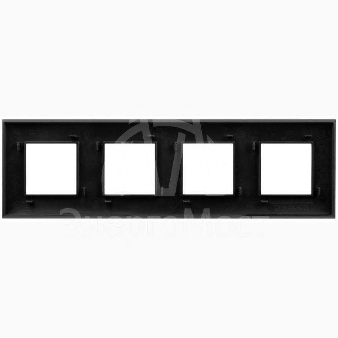 Рамка 4-м 8мод. Avanti &amp;quot;Черный матовый&amp;quot; DKC 4412908