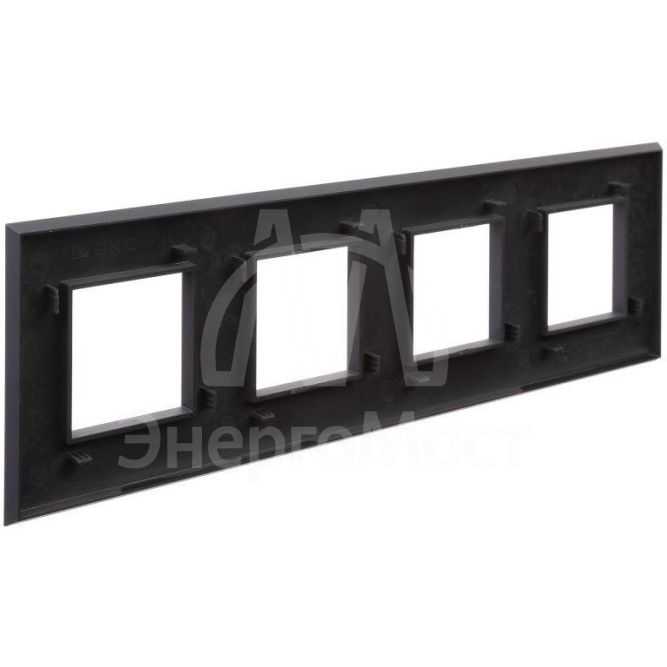 Рамка 4-м 8мод. Avanti &amp;quot;Черный матовый&amp;quot; DKC 4412908