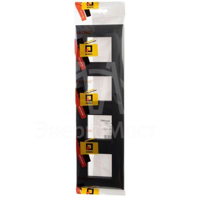 Рамка 4-м 8мод. Avanti &amp;quot;Черный матовый&amp;quot; DKC 4412908