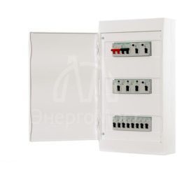 Бокс ОП Easy9 навес. с бел. двер. 3 ряда по 12мод IP40 IK07 80А 2 клеммы SchE EZ9E312P2SRU