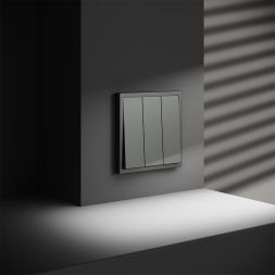 Выключатель 3-кл. СП S70 10А механизм титан Voltum VLS030106