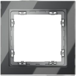Рамка 1-м S70 стеклян. графит Voltum VLS110107