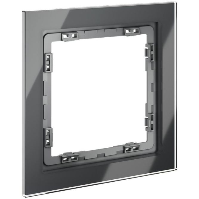 Рамка 1-м S70 стеклян. графит Voltum VLS110107