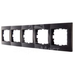 Рамка 5-м Karina горизонт. черн. бархат LEZARD 707-4200-150