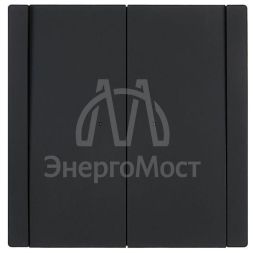 Выключатель 2-кл. СП FORTE&amp;amp;PIANO 10А FP106 с индикацией черн. IEK FP-V20-1-10-1-K02