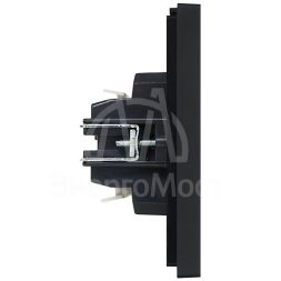 Выключатель 2-кл. СП FORTE&amp;amp;PIANO 10А FP106 с индикацией черн. IEK FP-V20-1-10-1-K02