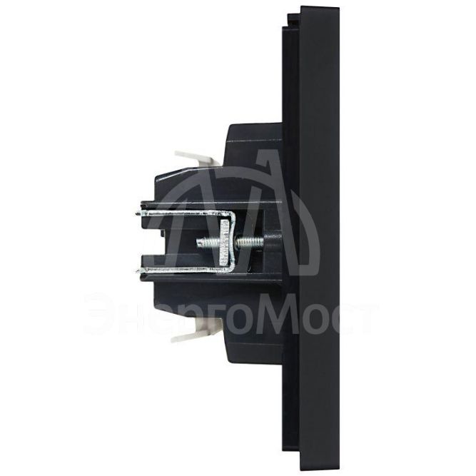 Выключатель 2-кл. СП FORTE&amp;amp;PIANO 10А FP106 с индикацией черн. IEK FP-V20-1-10-1-K02