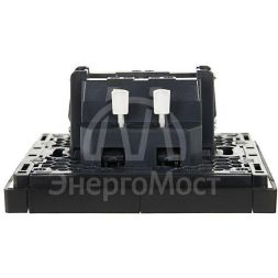 Выключатель 2-кл. СП FORTE&amp;amp;PIANO 10А FP106 с индикацией черн. IEK FP-V20-1-10-1-K02