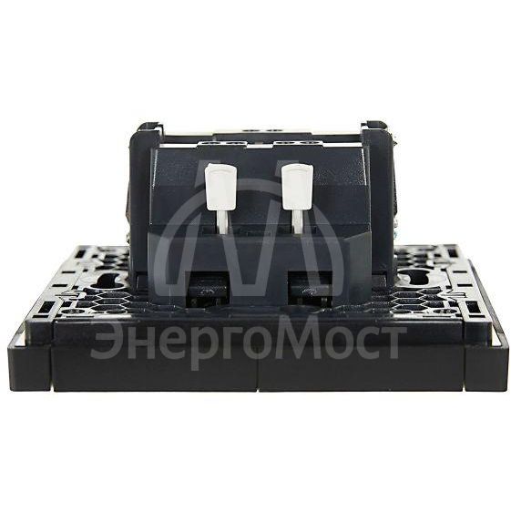 Выключатель 2-кл. СП FORTE&amp;amp;PIANO 10А FP106 с индикацией черн. IEK FP-V20-1-10-1-K02