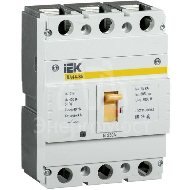 Выключатель автоматический 3п 250А 25кА ВА44 35 IEK SVA4410-3-0250