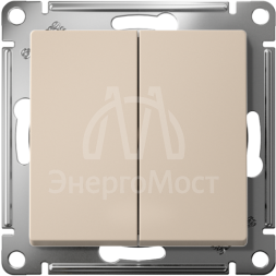 Выключатель 2-кл. AtlasDesign (сх.6/2) 10AX механизм песочн. SE ATN001265